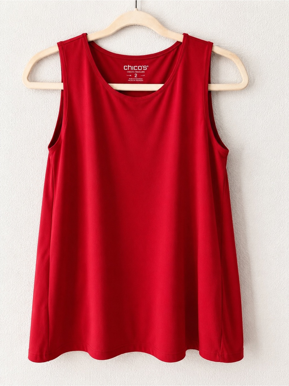 Chico's Vibrant Red A-Line Sleeveless Tank